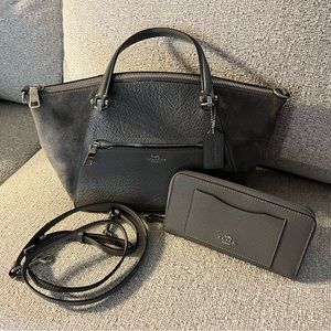 Coach Kacey Satchel and matching long zip wallet